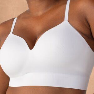 Truekind Wireless Shaping Bra Womens Large White Supportive Comfort NWT